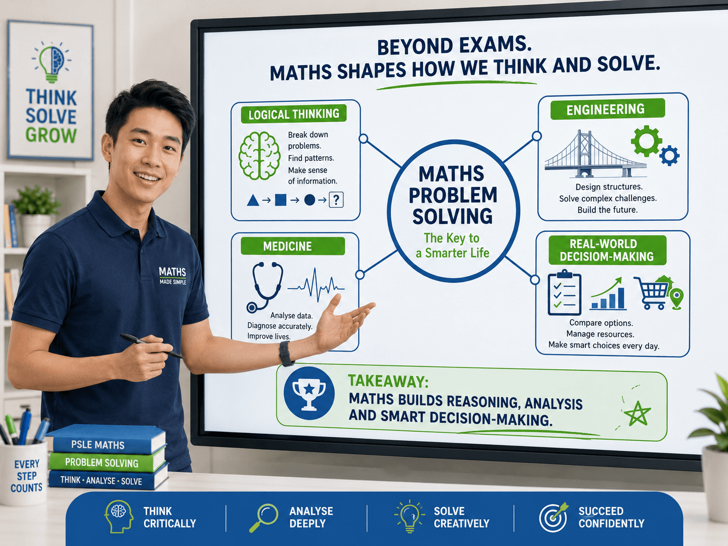 math problem solving helps PSLE Maths students develop logical thinking and real-world problem-solving skills